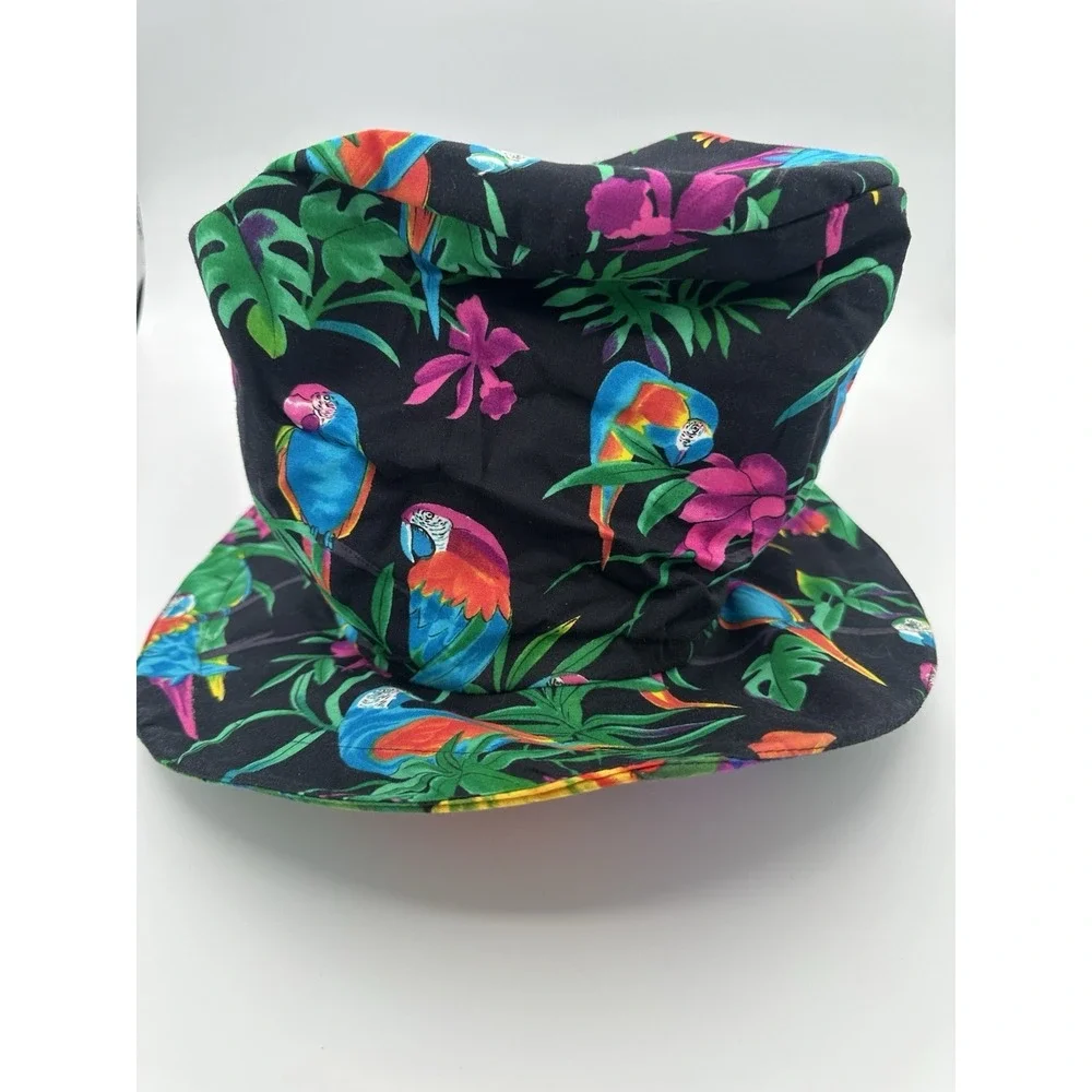 Handmade Reversible Tropical Parrot Fruit Top Hat Festival Costume Luau One Size